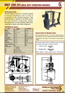 industrial MDT brake India