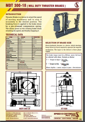 EOT crane brake supplier Chennai
