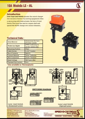 Lever Type Limit Switch Supplier in India