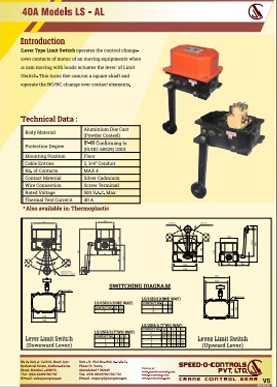 Crane Limit Switch Supplier Tamil Nadu