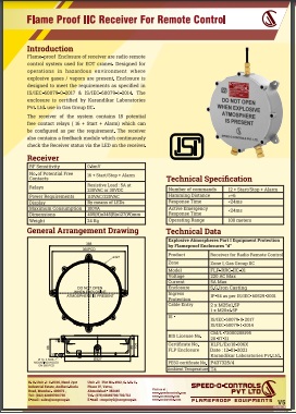 flameproof radio remote control system supplier in India